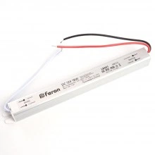 Трансформатор электронный для светодиодной ленты 18W 12V ( ультратонкий драйвер), LB001 FERON Артикул 48010
