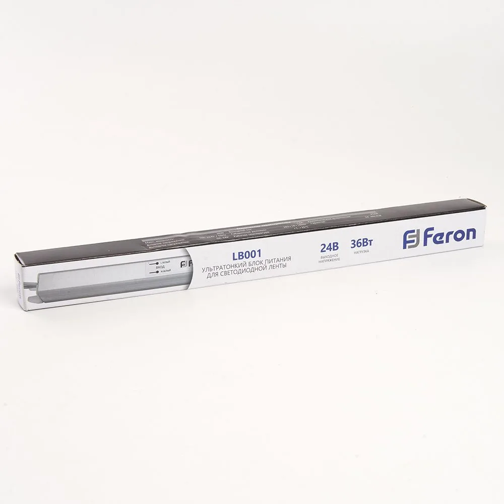 FERON Трансформатор электронный для светодиодной ленты 36W 24V ( ультратонкий драйвер), LB001 FERON Трансформатор электронный для светодиодной ленты 36W 24V ( ультратонкий драйвер), LB001
