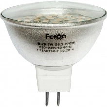 Лампа светодиодная FERON LB-26 MR16 G5.3 7W 2700K 25441