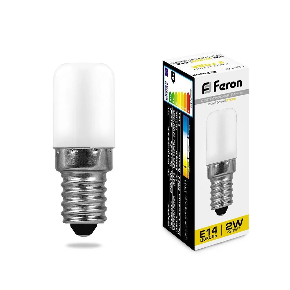 FERON Лампа светодиодная LB-10 E14 2W 230V 2700K 25295 FERON Лампа светодиодная LB-10 E14 2W 230V 2700K 25295