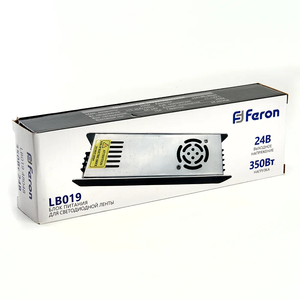 FERON Трансформатор электронный для светодиодной ленты 350W 24V (драйвер), LB019 FERON Трансформатор электронный для светодиодной ленты 350W 24V (драйвер), LB019