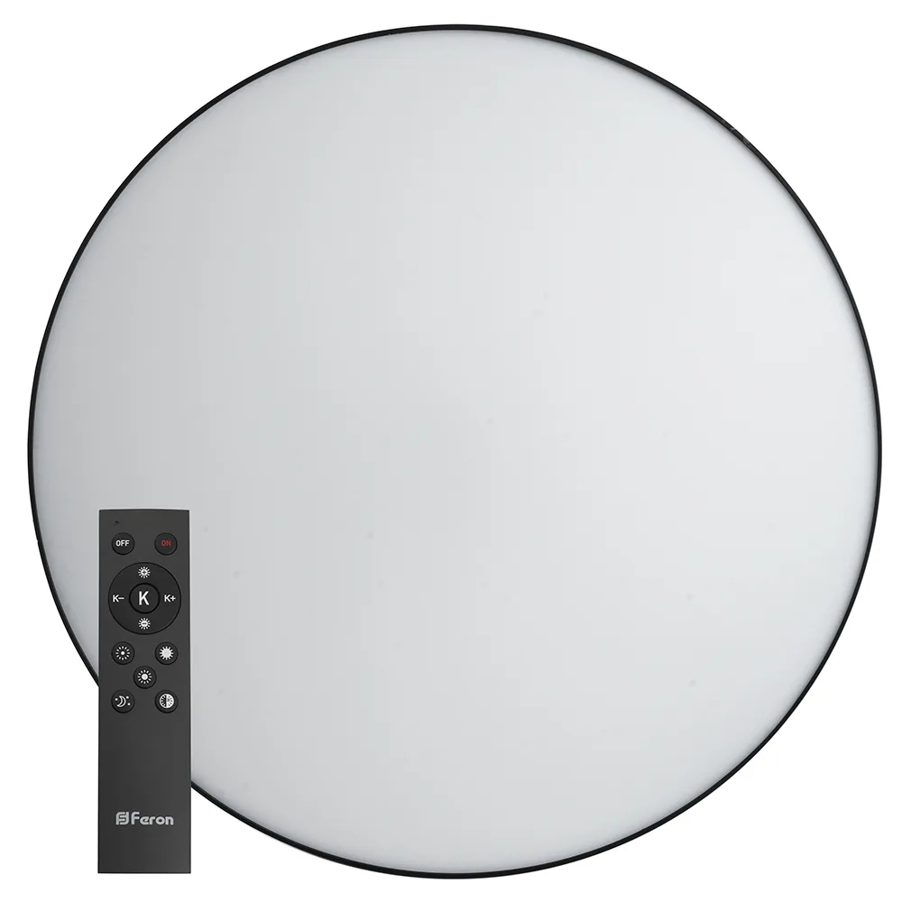 FERON Светодиодный управляемый светильник AL6200 “Simple matte” тарелка 165W 3000К-6500K черный 48068 FERON Светодиодный управляемый светильник AL6200 “Simple matte” тарелка 165W 3000К-6500K черный 48068