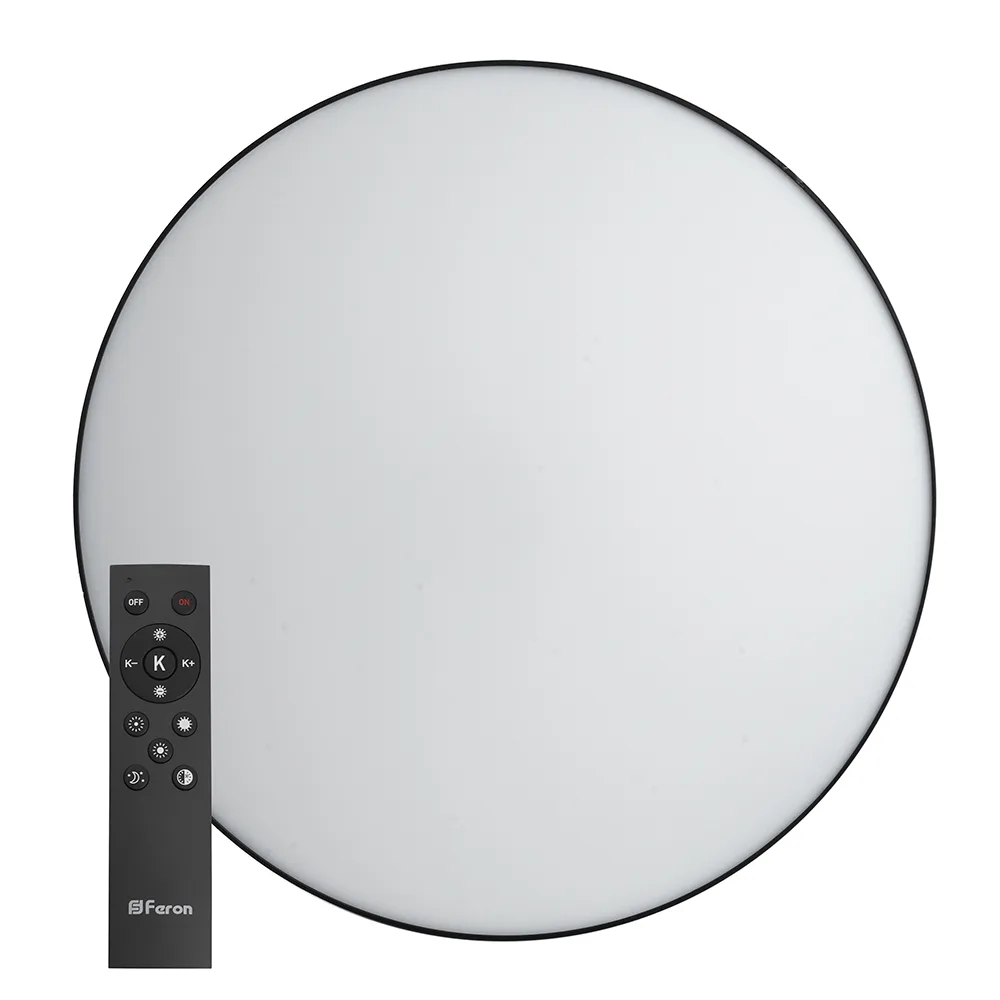 FERON Светодиодный управляемый светильник AL6200 “Simple matte” тарелка 80W 3000К-6500K черный 48067 FERON Светодиодный управляемый светильник AL6200 “Simple matte” тарелка 80W 3000К-6500K черный 48067