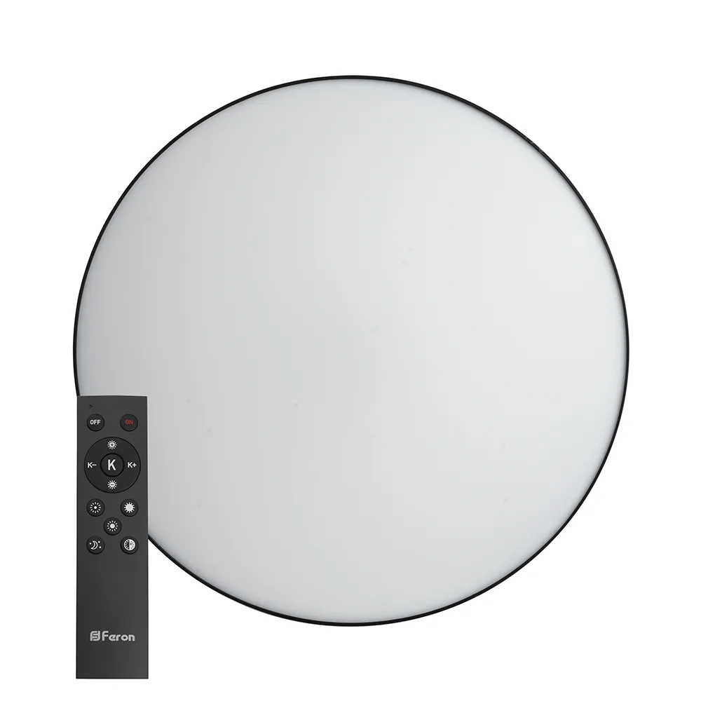 Светодиодный управляемый светильник FERON AL6200 “Simple matte” тарелка 60W 3000К-6500K черный 48066
