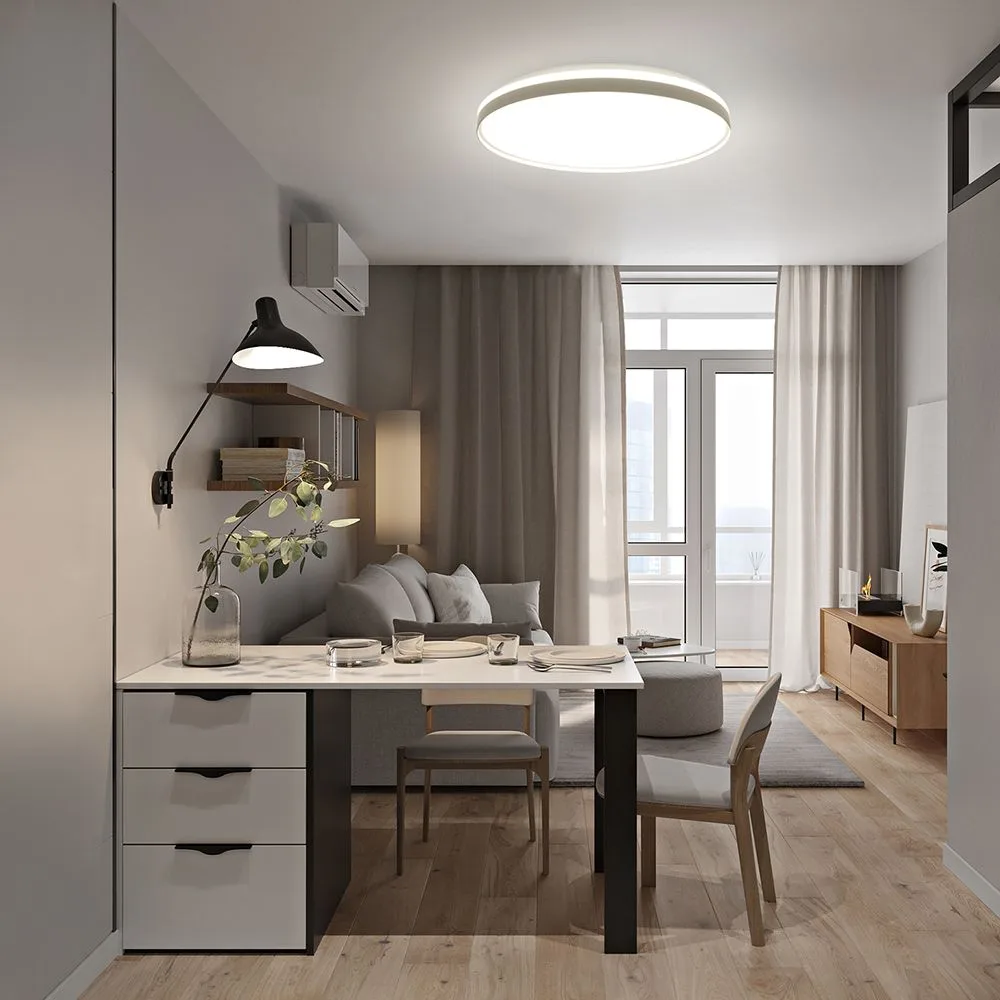 FERON Светодиодный управляемый светильник AL6230 “Simple matte” тарелка 80W 3000К-6500K белый 48072 FERON Светодиодный управляемый светильник AL6230 “Simple matte” тарелка 80W 3000К-6500K белый 48072