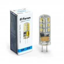 Лампа светодиодная FERON LB-422 G4 3W 12V  6400K 25533